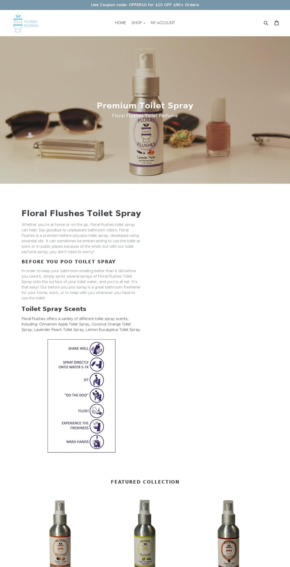 floralflushes.com shopify website screenshot