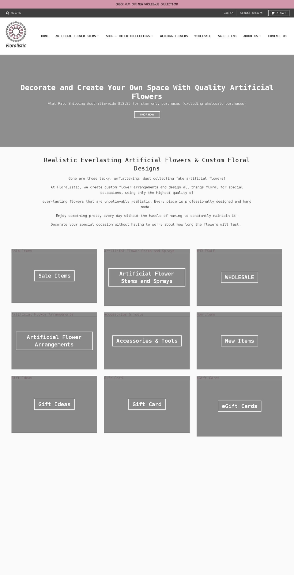 floralistic.com.au shopify website screenshot
