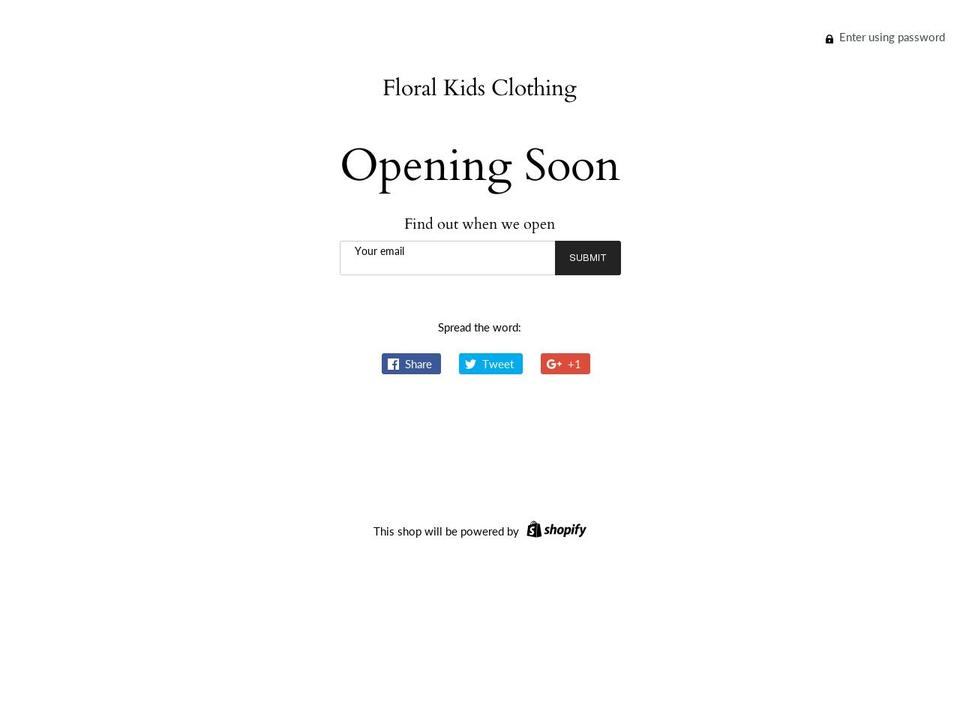 floralkids.com — Shopify storefront screenshot