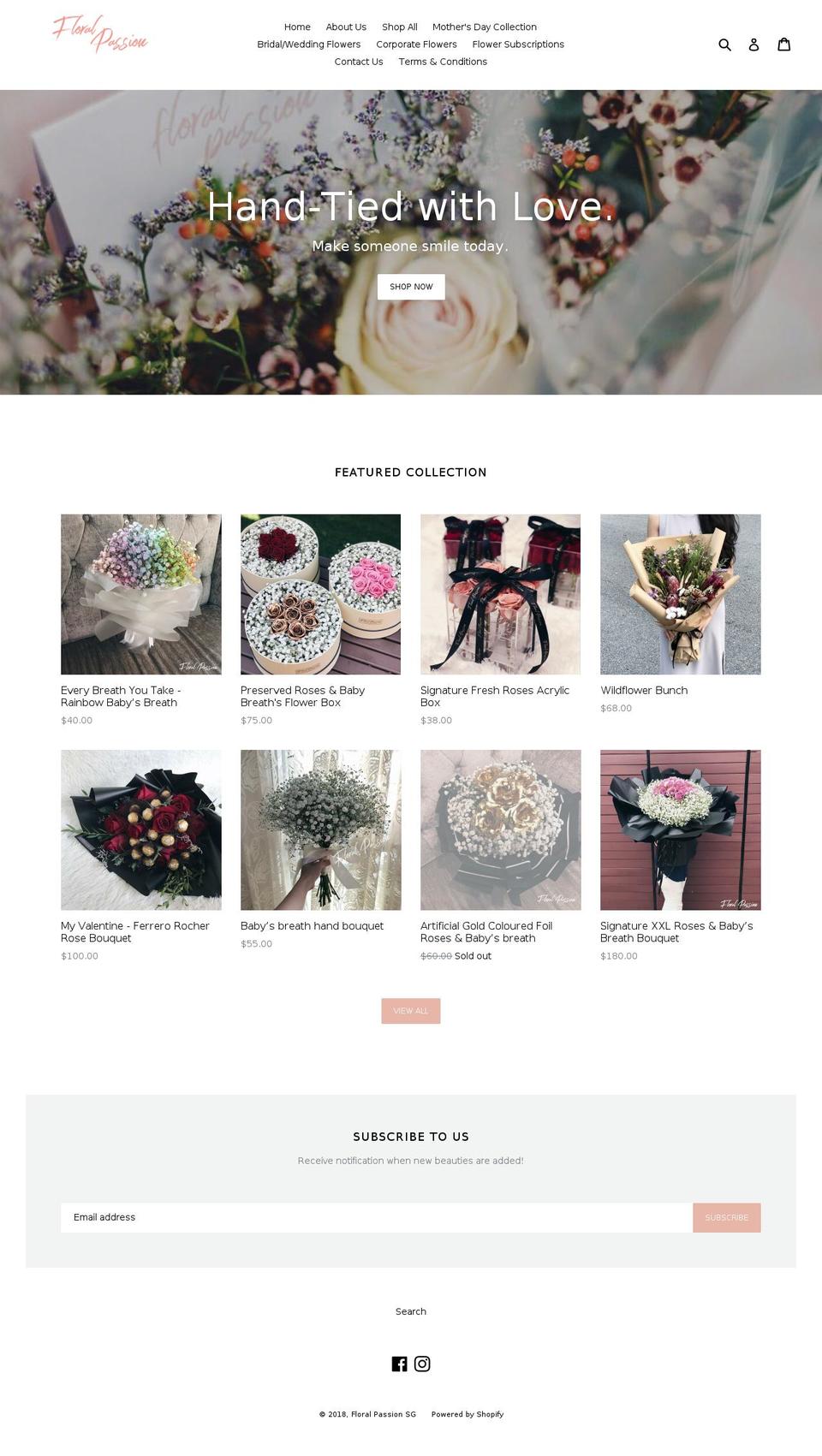 floralpassion.sg shopify website screenshot