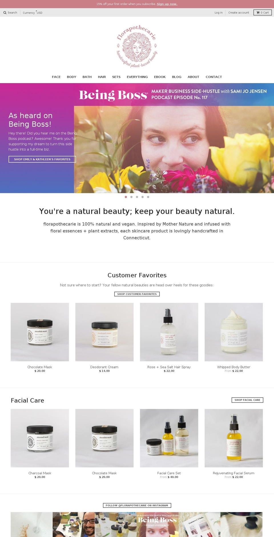 florapothecarie.com shopify website screenshot