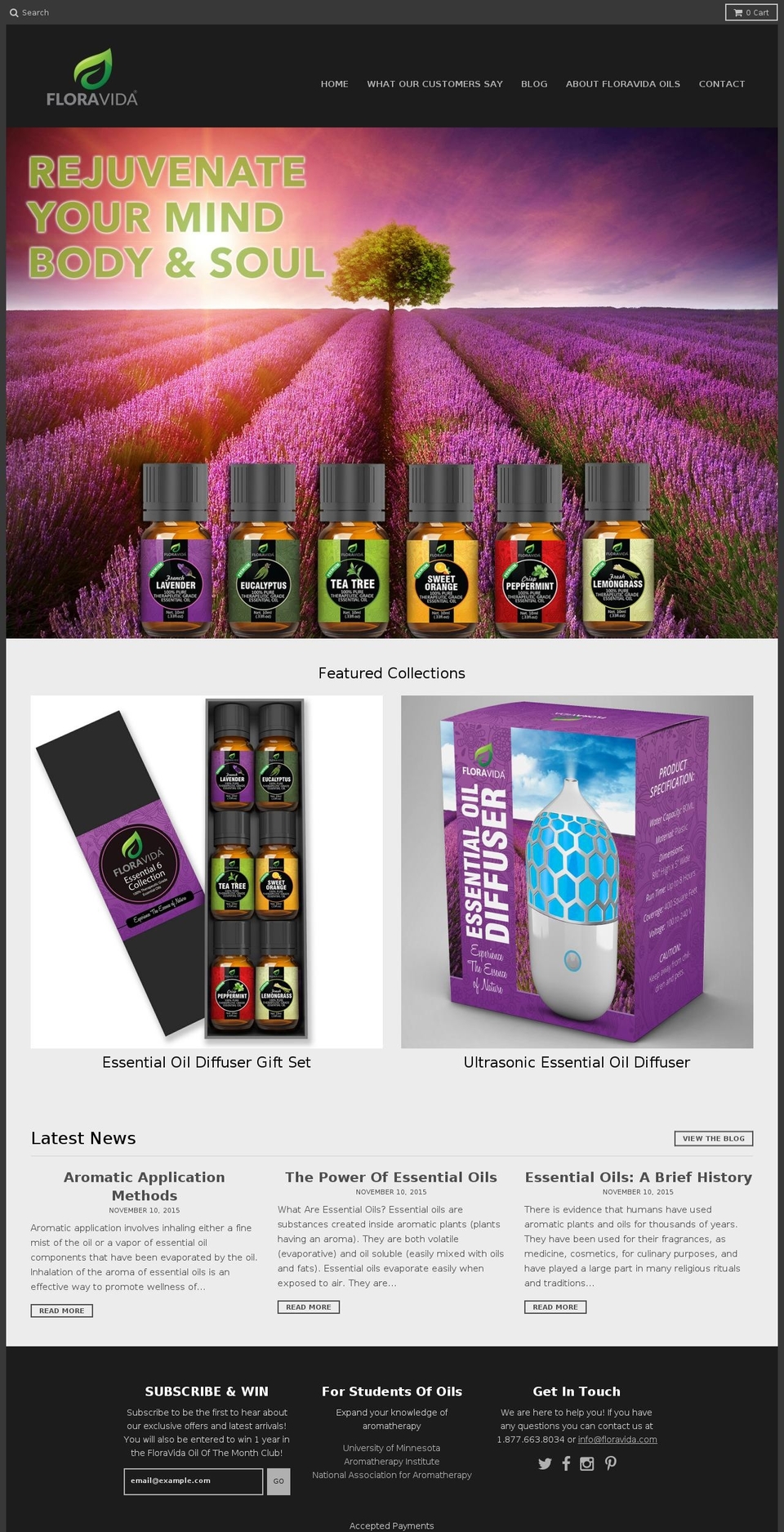 floravida.com shopify website screenshot