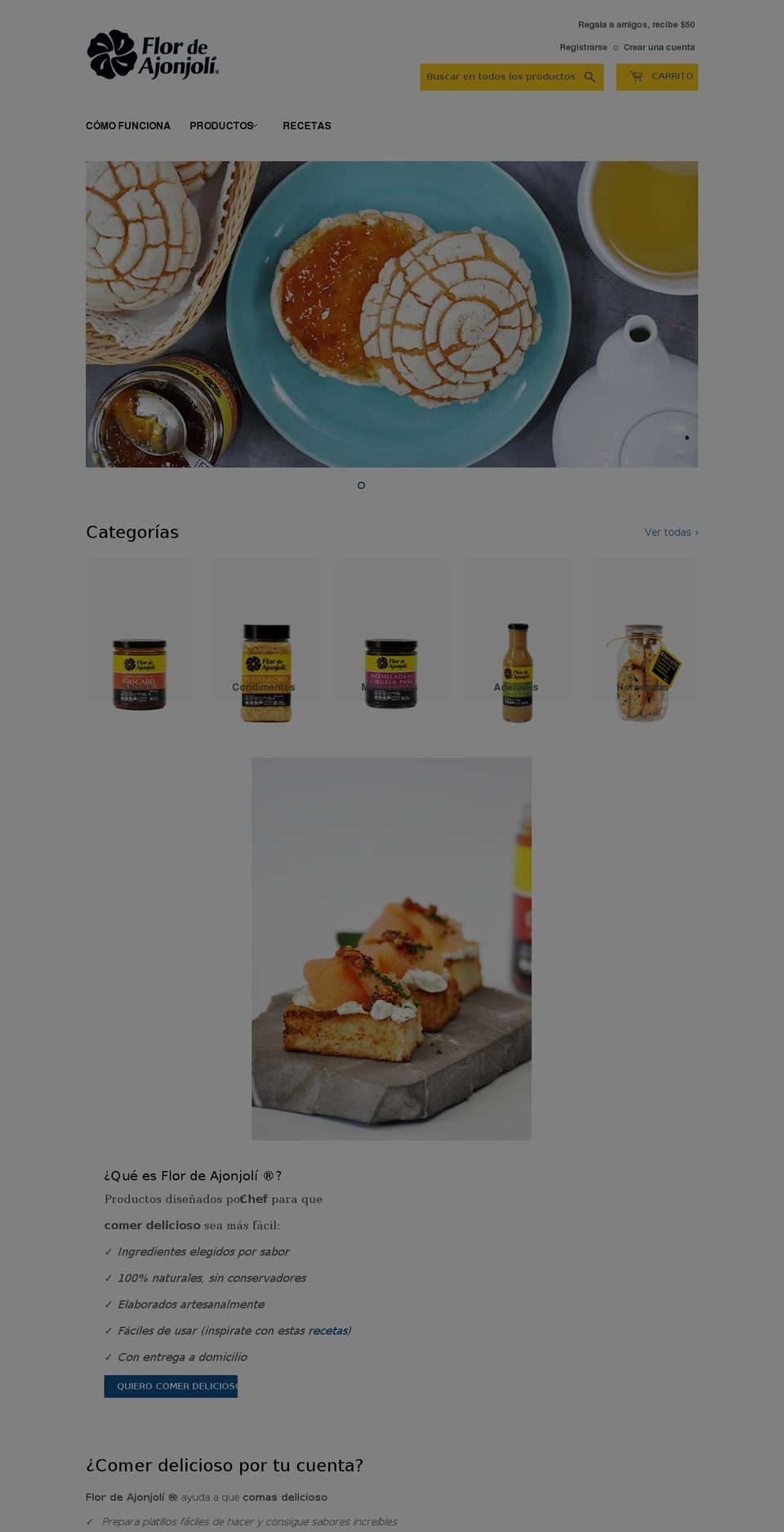 flordeajonjoli.com — Shopify storefront screenshot