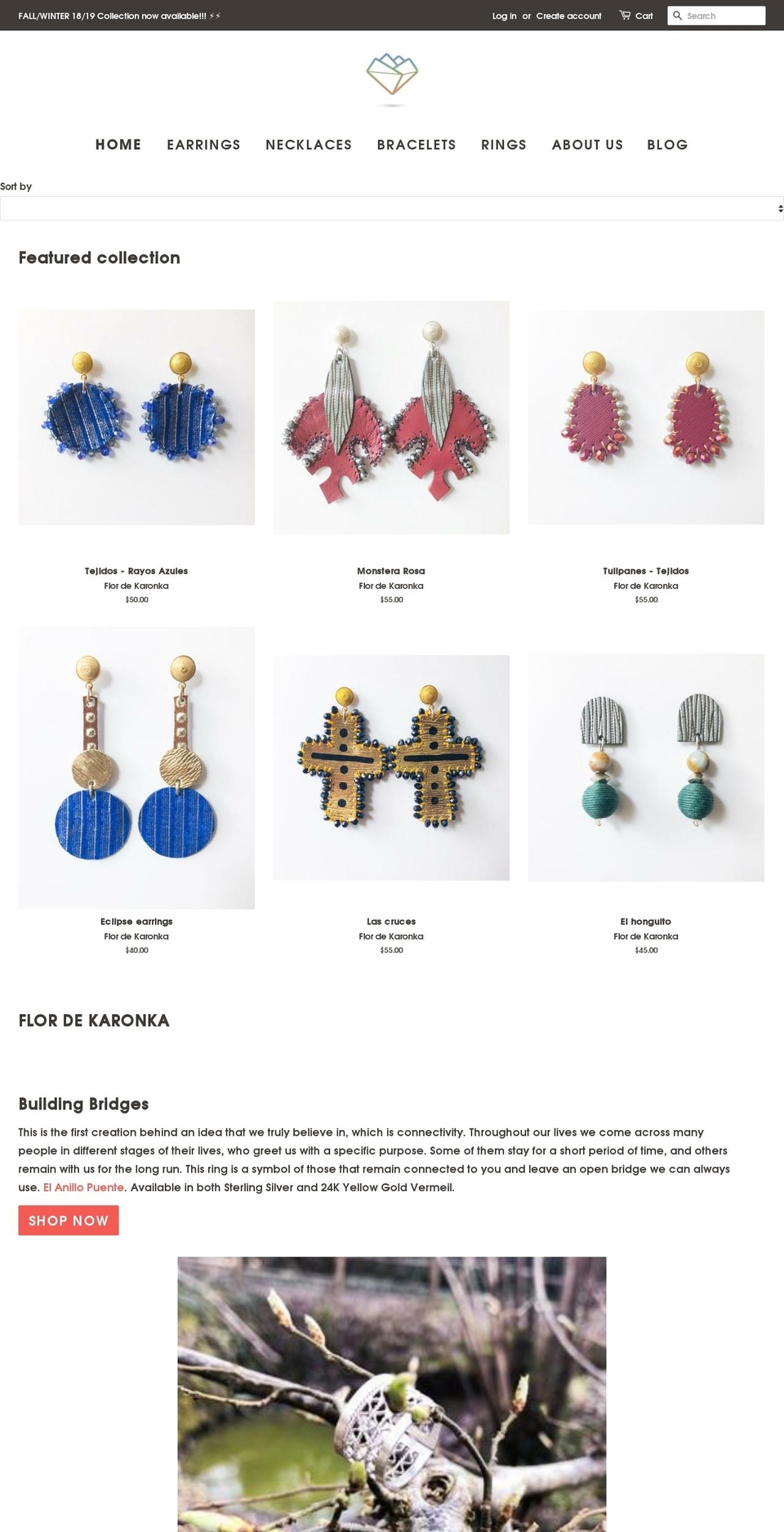 flordekaronka.com shopify website screenshot