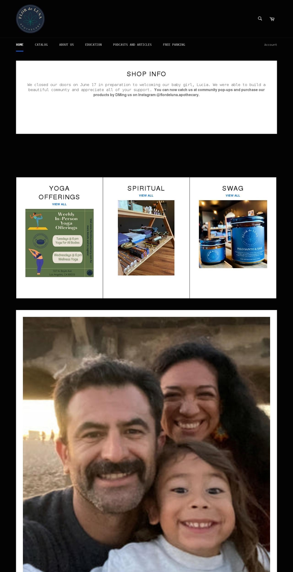 flordelunaapothecary.com shopify website screenshot