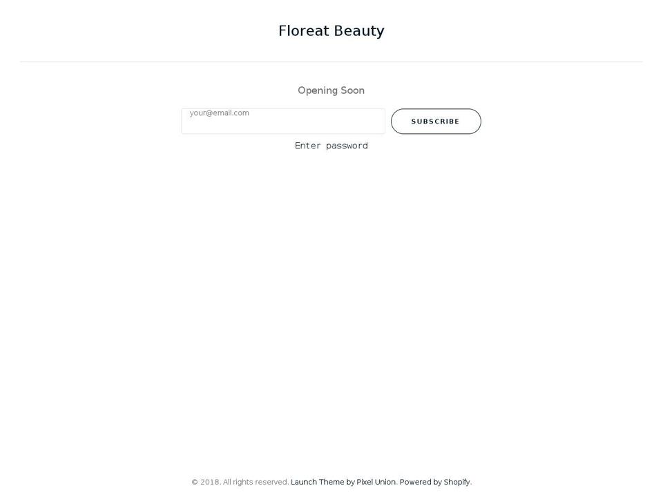 floreatbeauty.com shopify website screenshot
