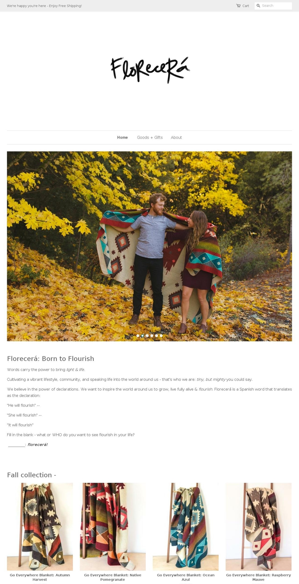 florecera.com — Shopify storefront screenshot