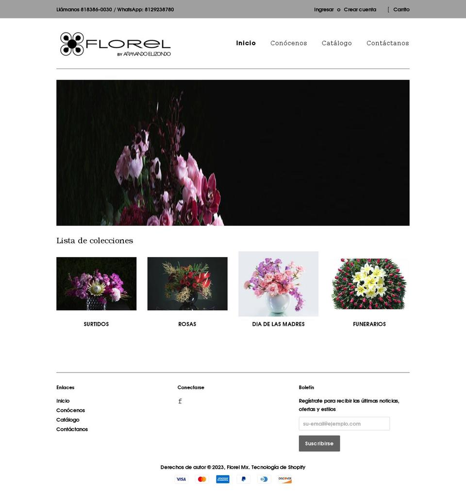 florel.com.mx shopify website screenshot