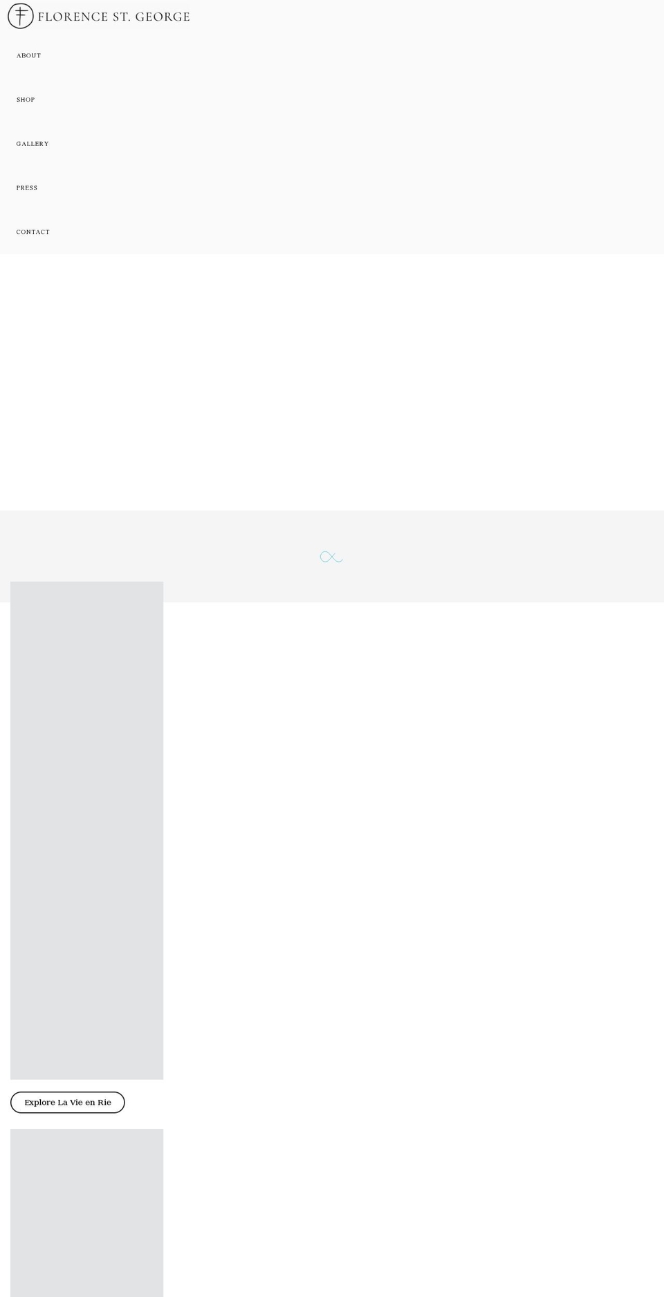 florencestgeorge.com shopify website screenshot
