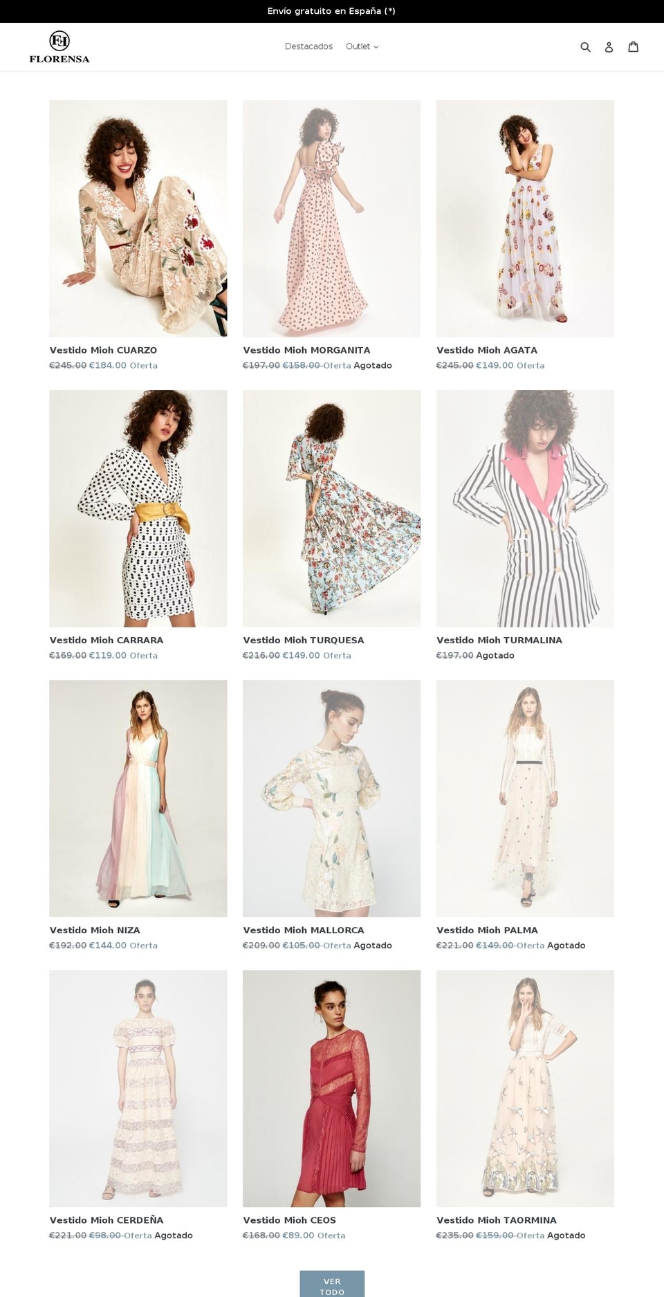 florensamoda.com — Shopify storefront screenshot