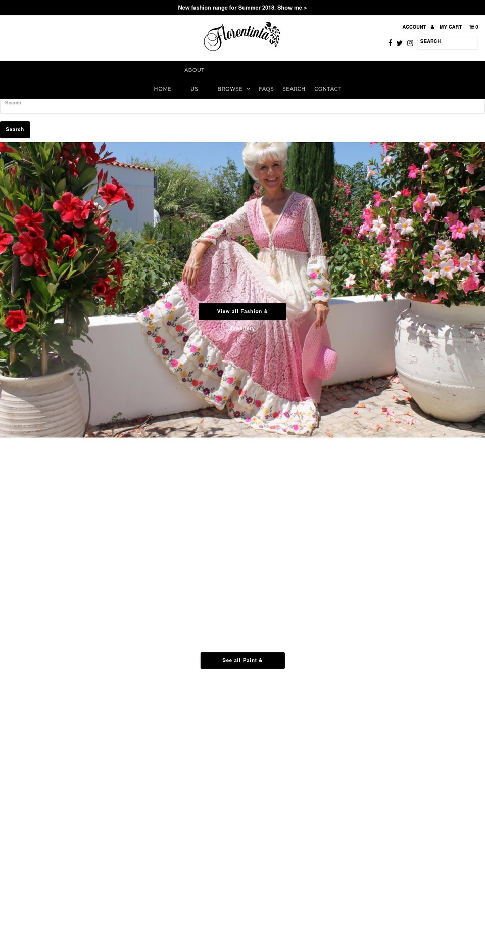 florentinta.com — Shopify storefront screenshot