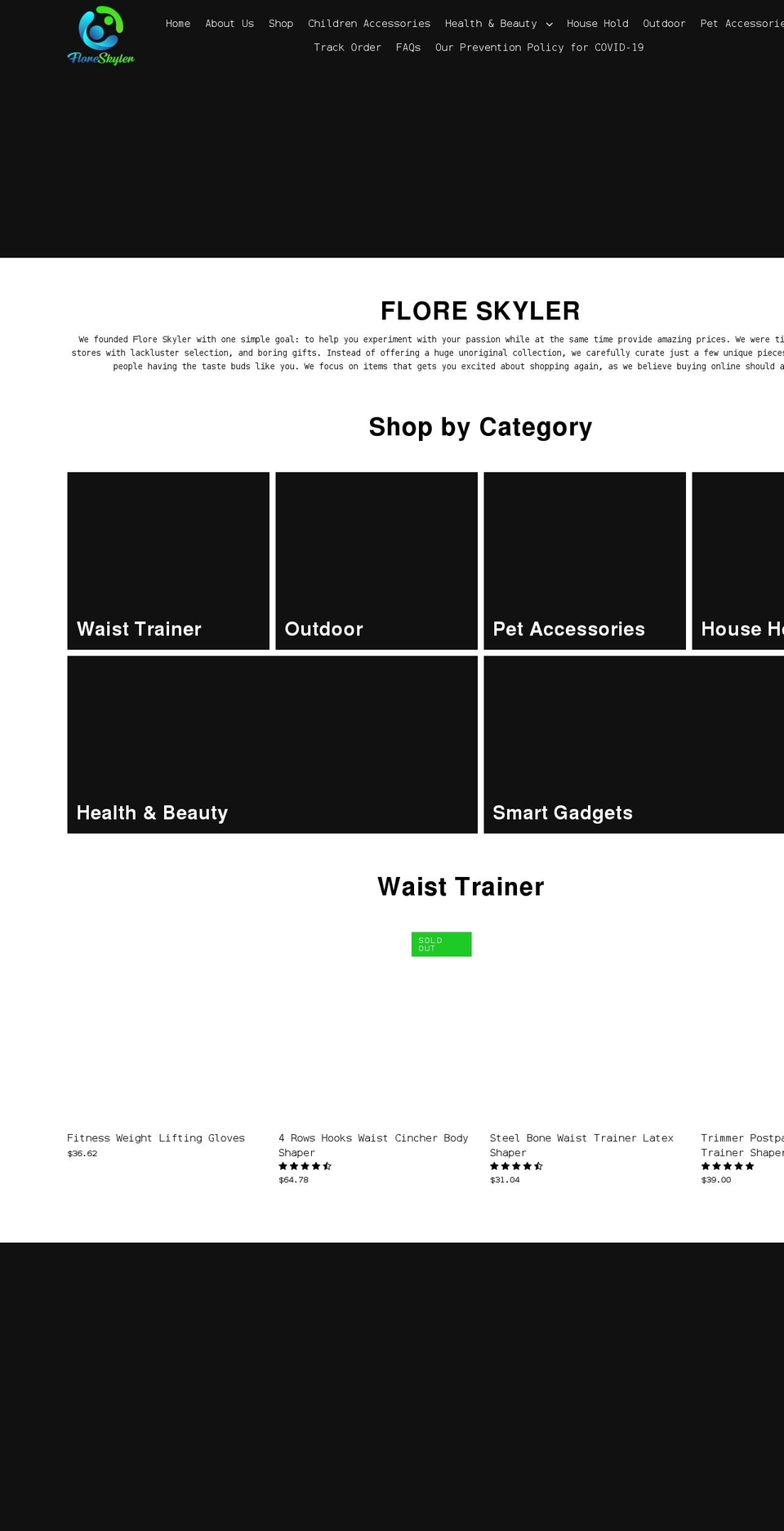 floreskyler.com shopify website screenshot