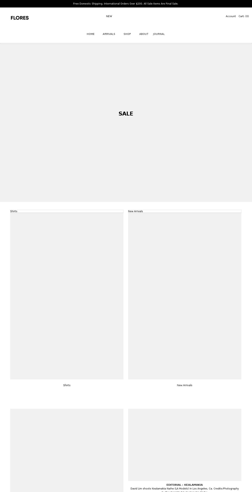 floresla.com shopify website screenshot