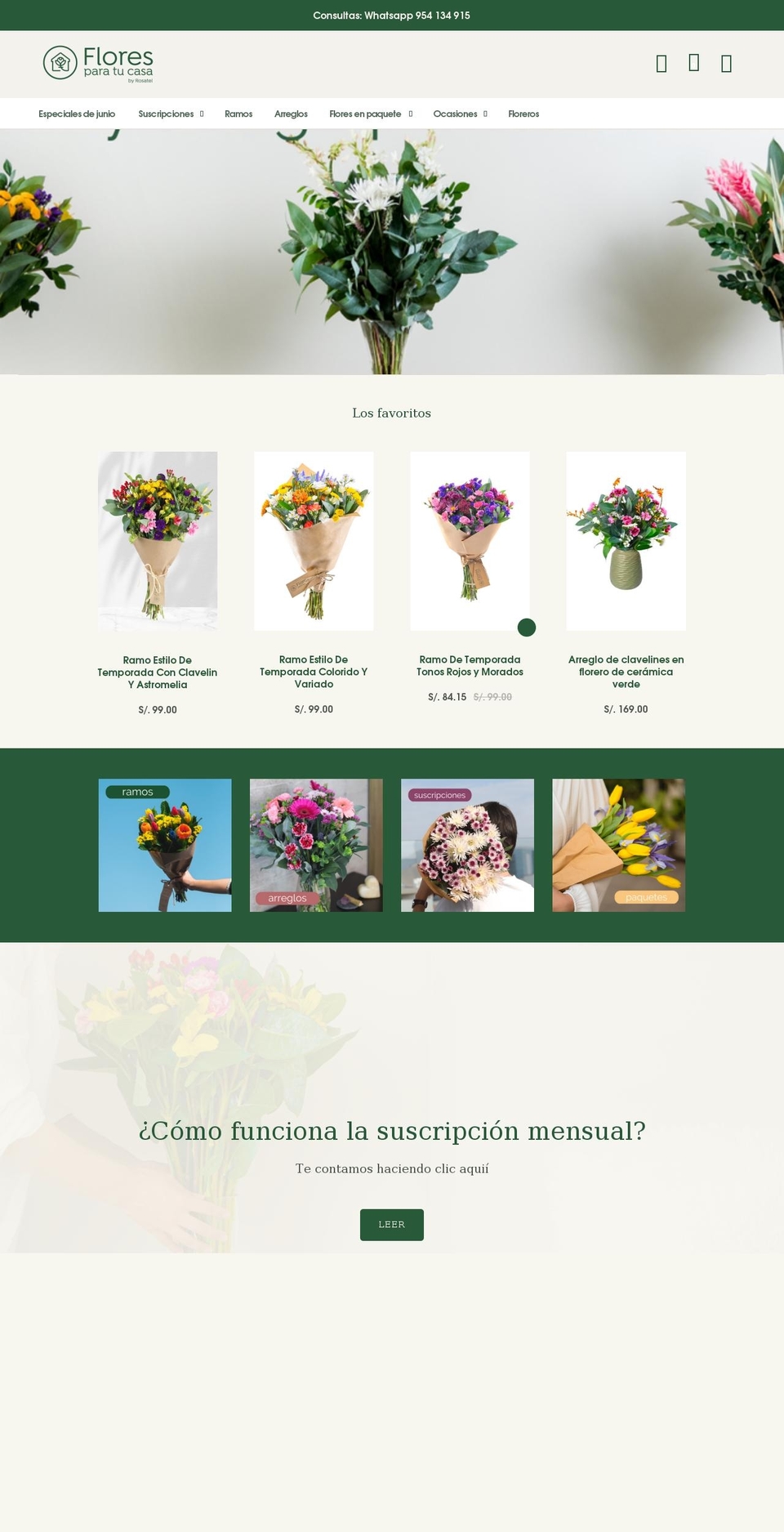 floresparatucasa.com shopify website screenshot