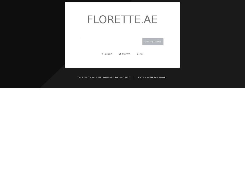 florette.ae shopify website screenshot