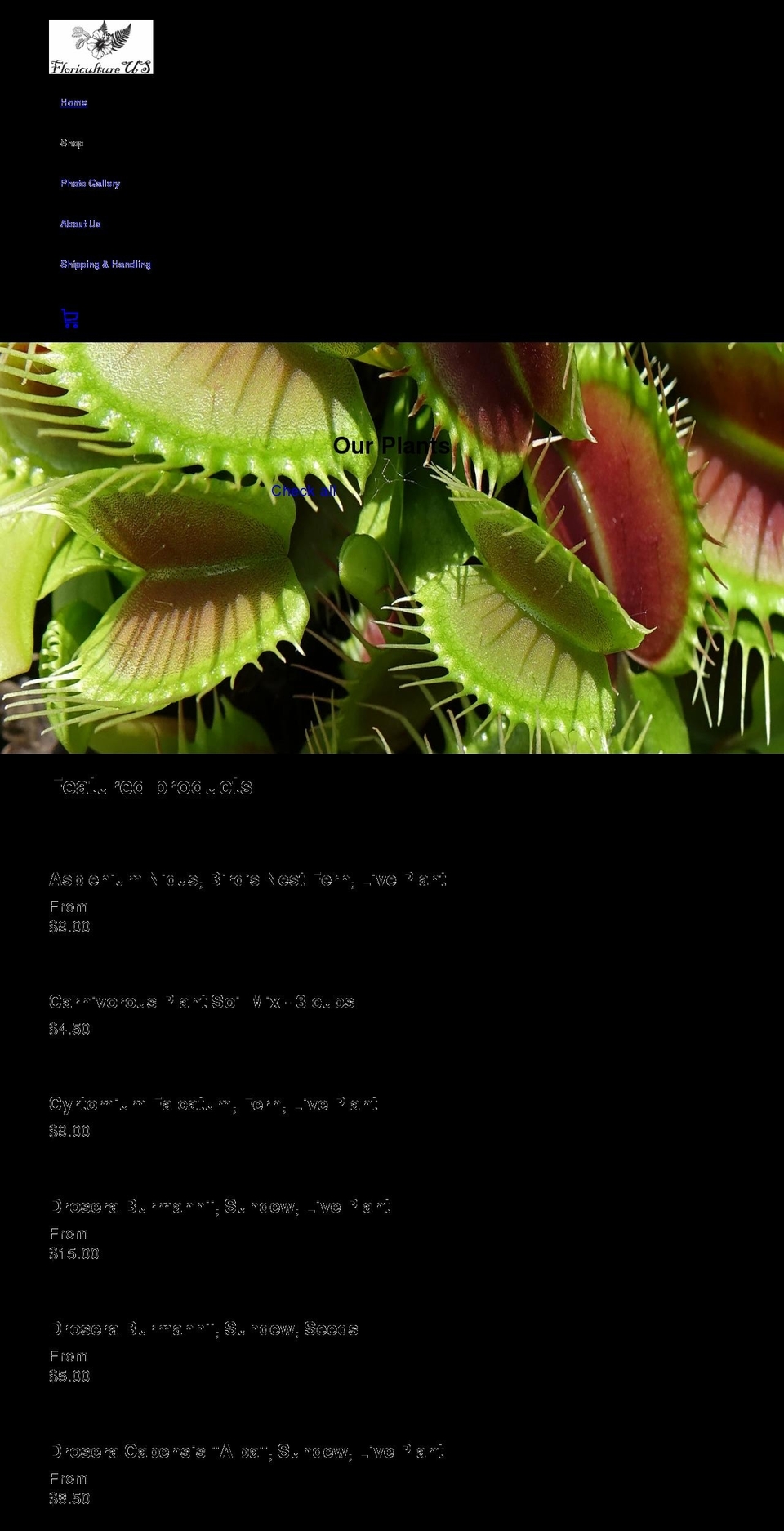 floriculture-us.com shopify website screenshot