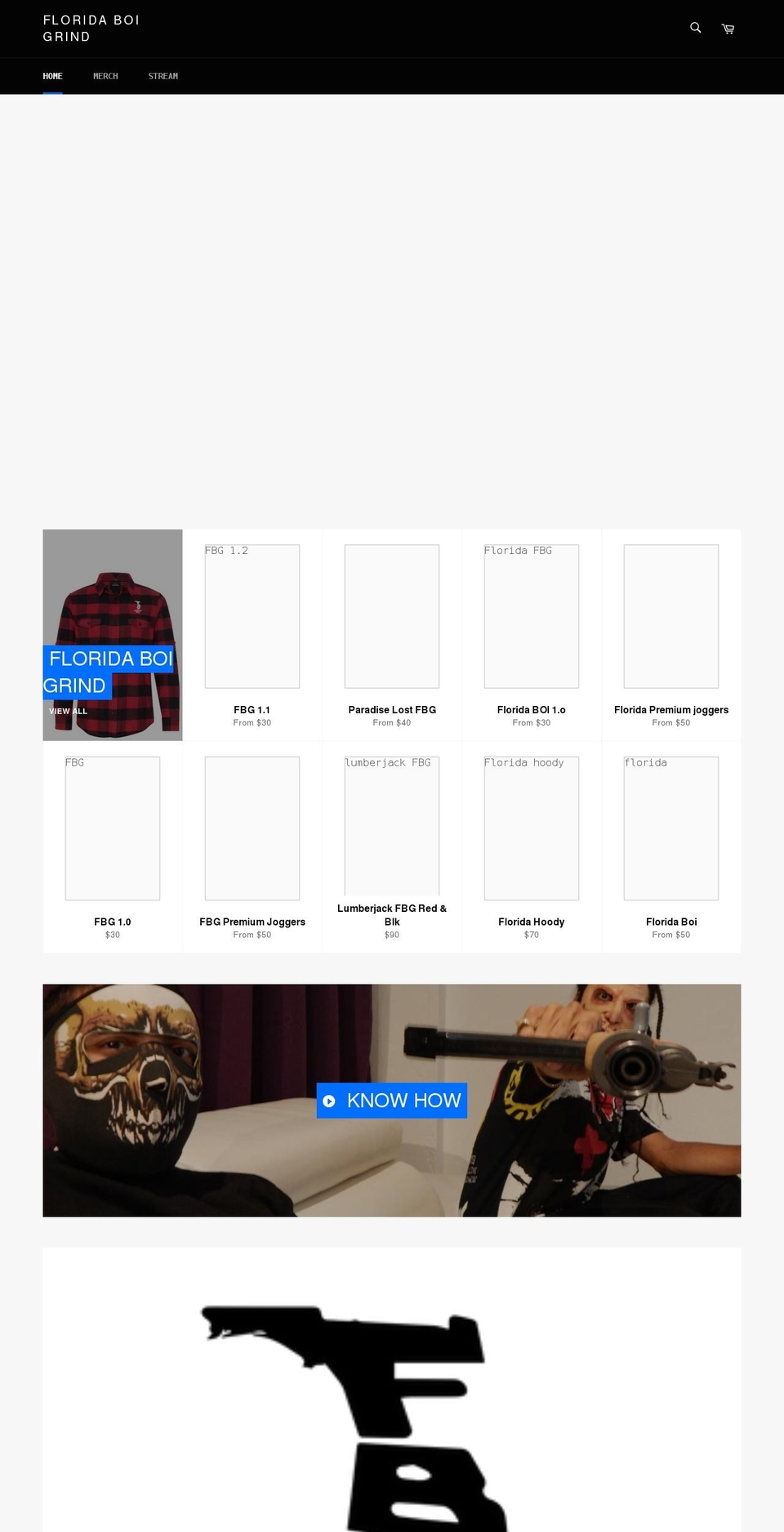 floridaboigrind.com shopify website screenshot