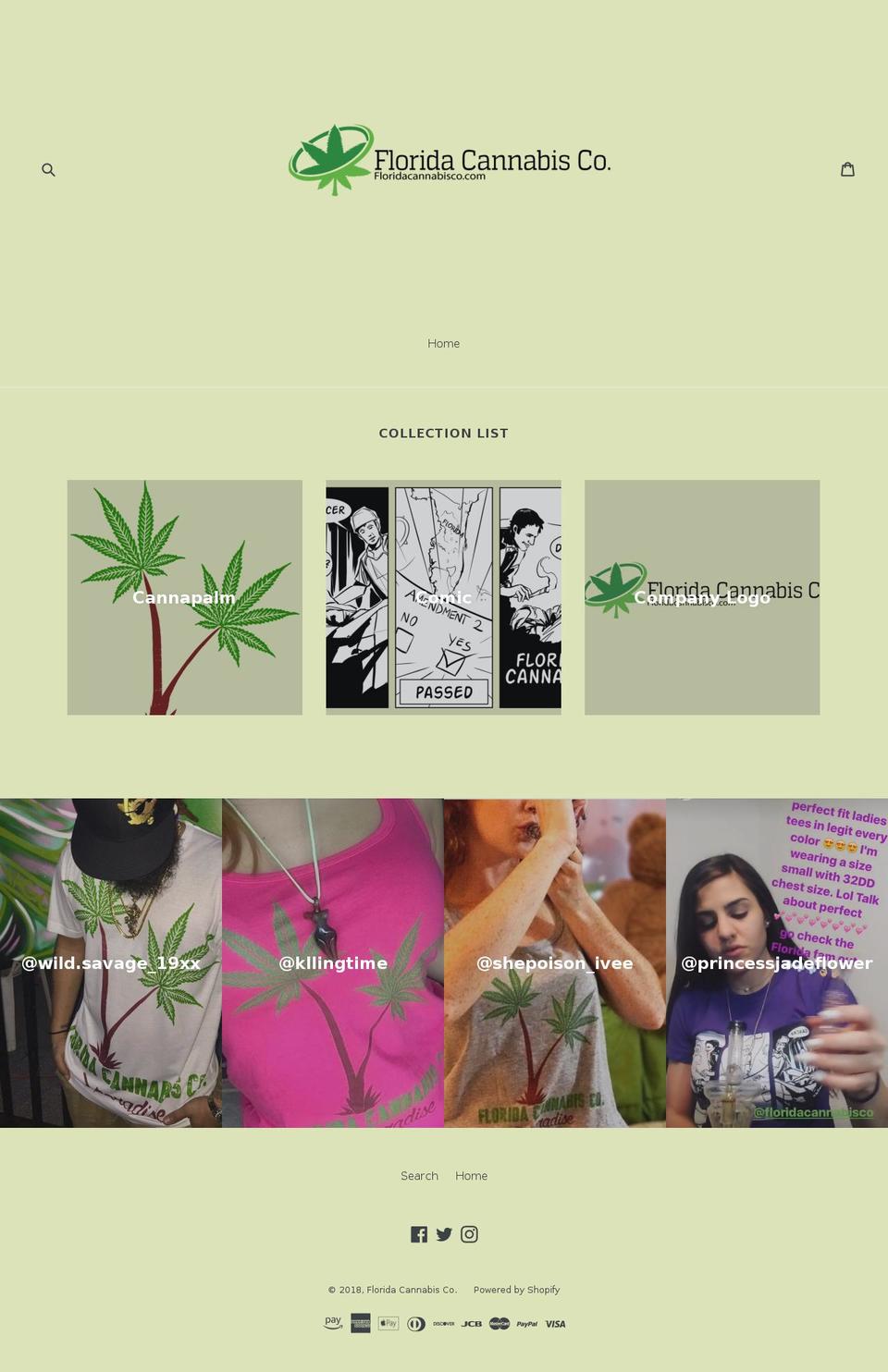 floridacannabisco.com — Shopify storefront screenshot