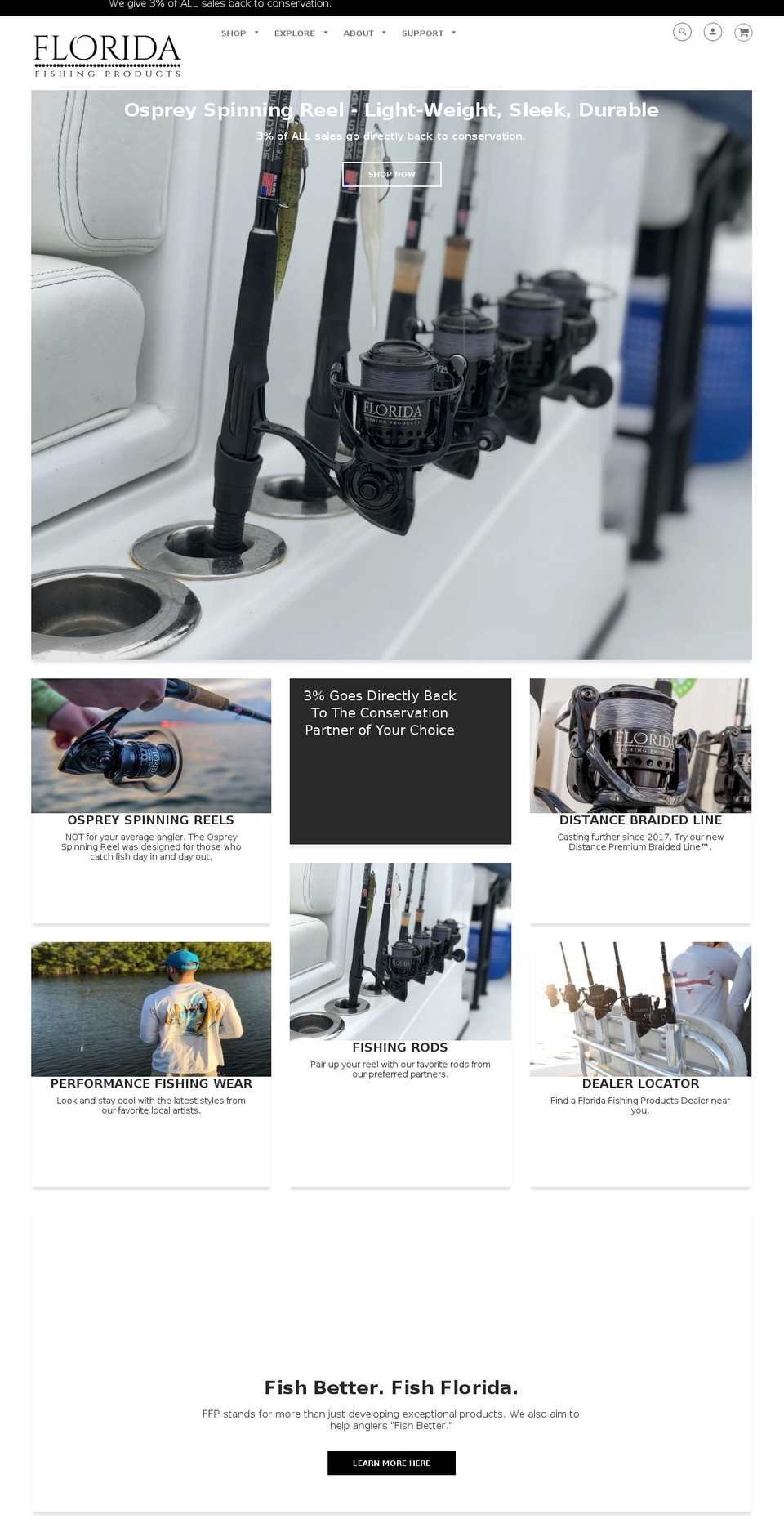 Trailblazemedia Loft 1.3.9 Shopify theme site example floridafishingproducts.com