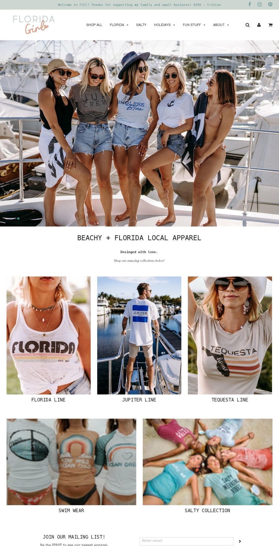 Flow with Installments message Shopify theme site example floridagirl.co