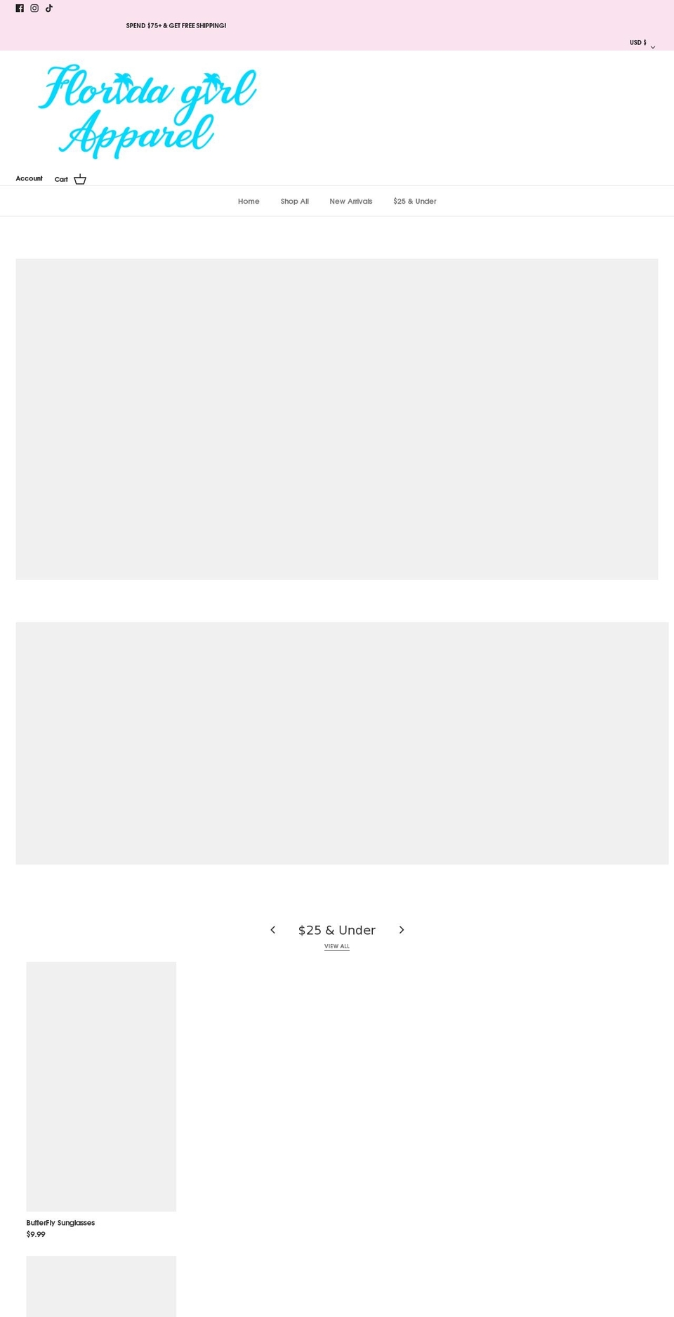 floridagirlapparel.net shopify website screenshot