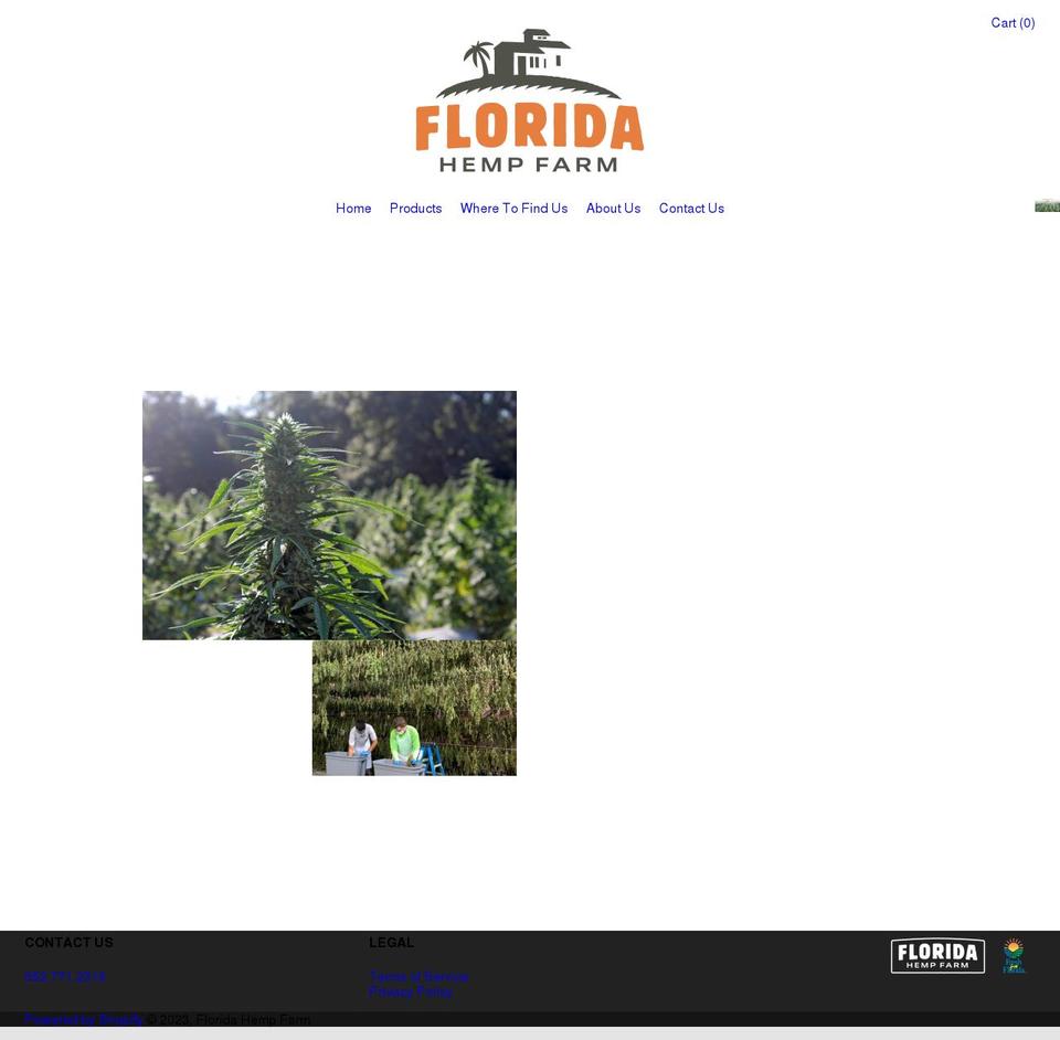 floridahempfarm.com shopify website screenshot