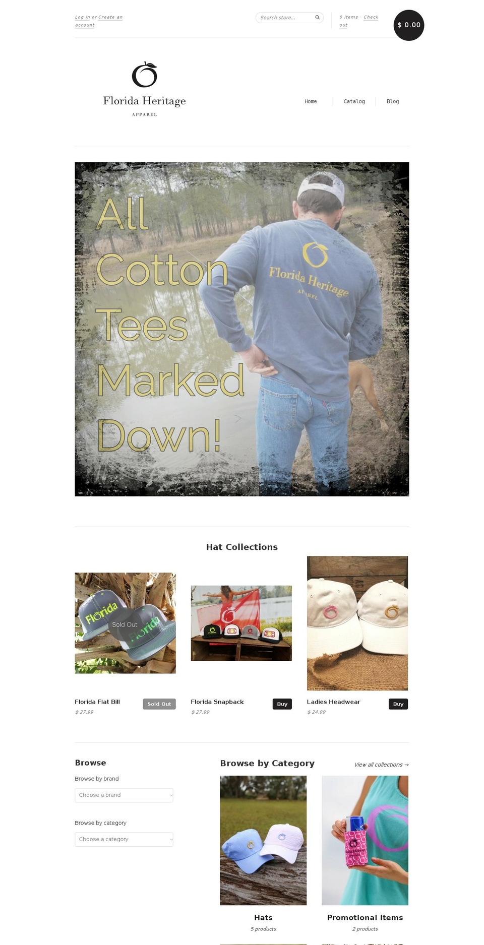 floridaheritageapparel.com shopify website screenshot