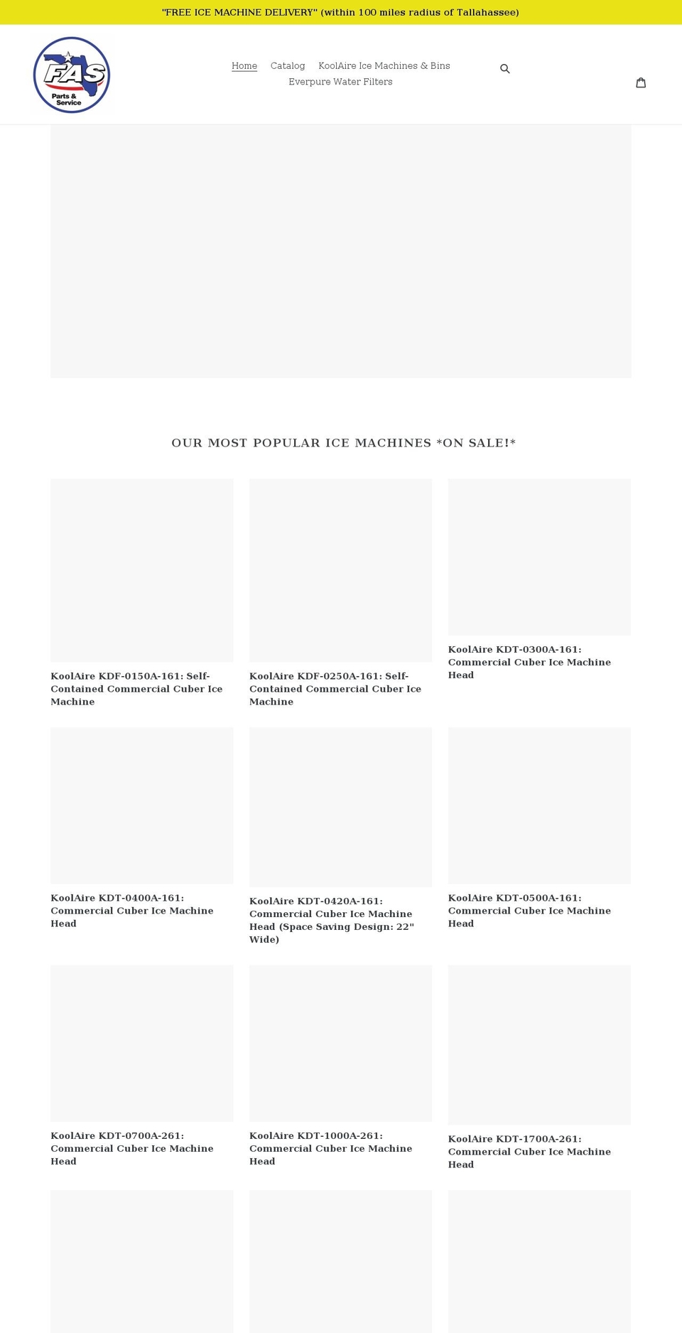 floridaicesupply.com shopify website screenshot