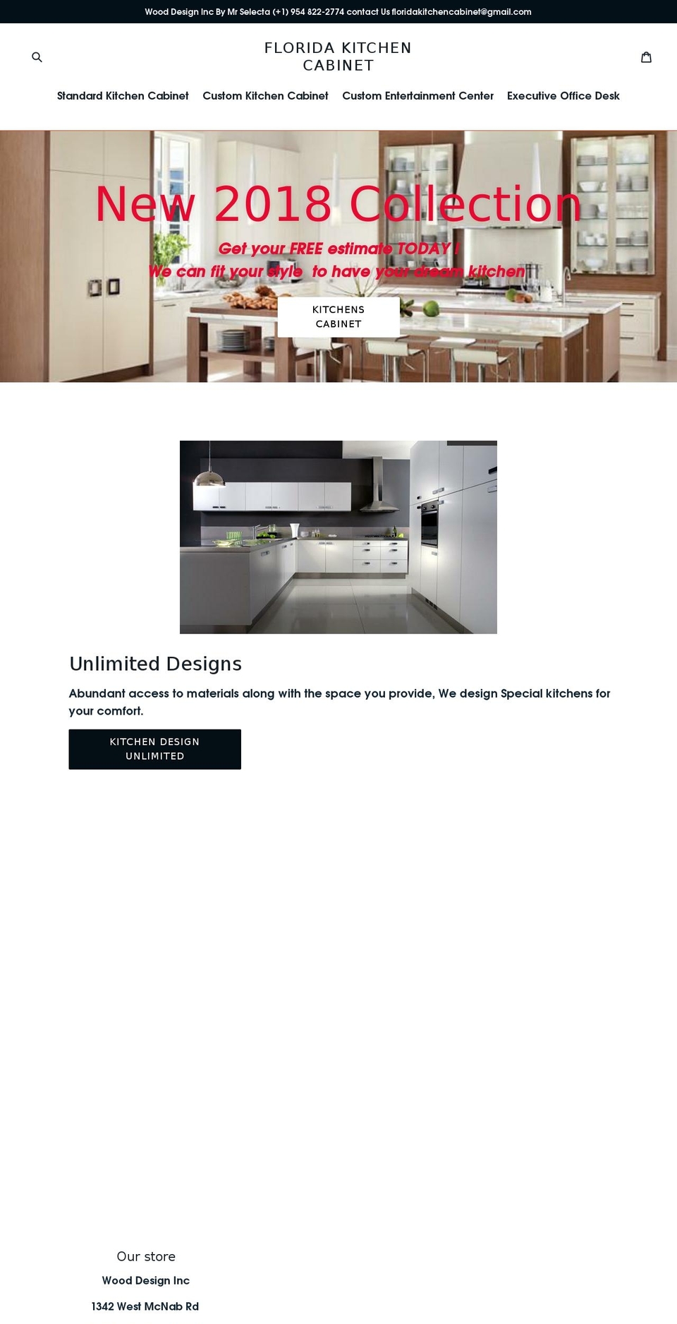 floridakitchencabinet.com — Shopify storefront screenshot