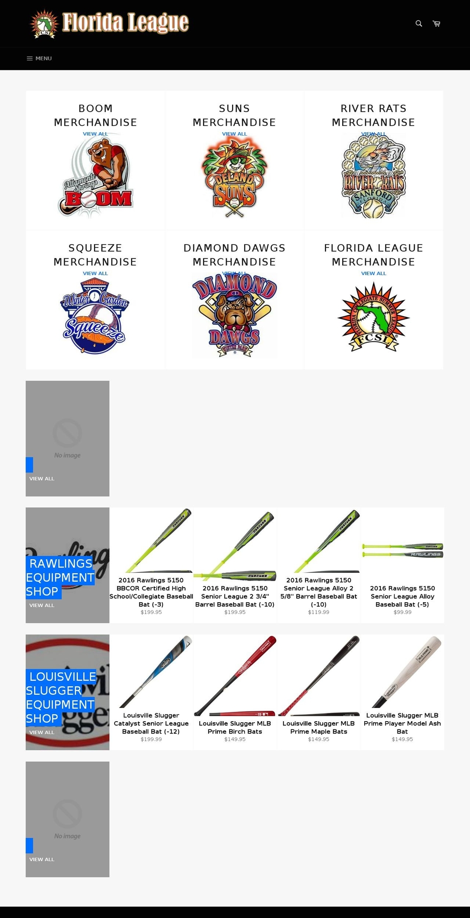 floridaleagueshop.com shopify website screenshot