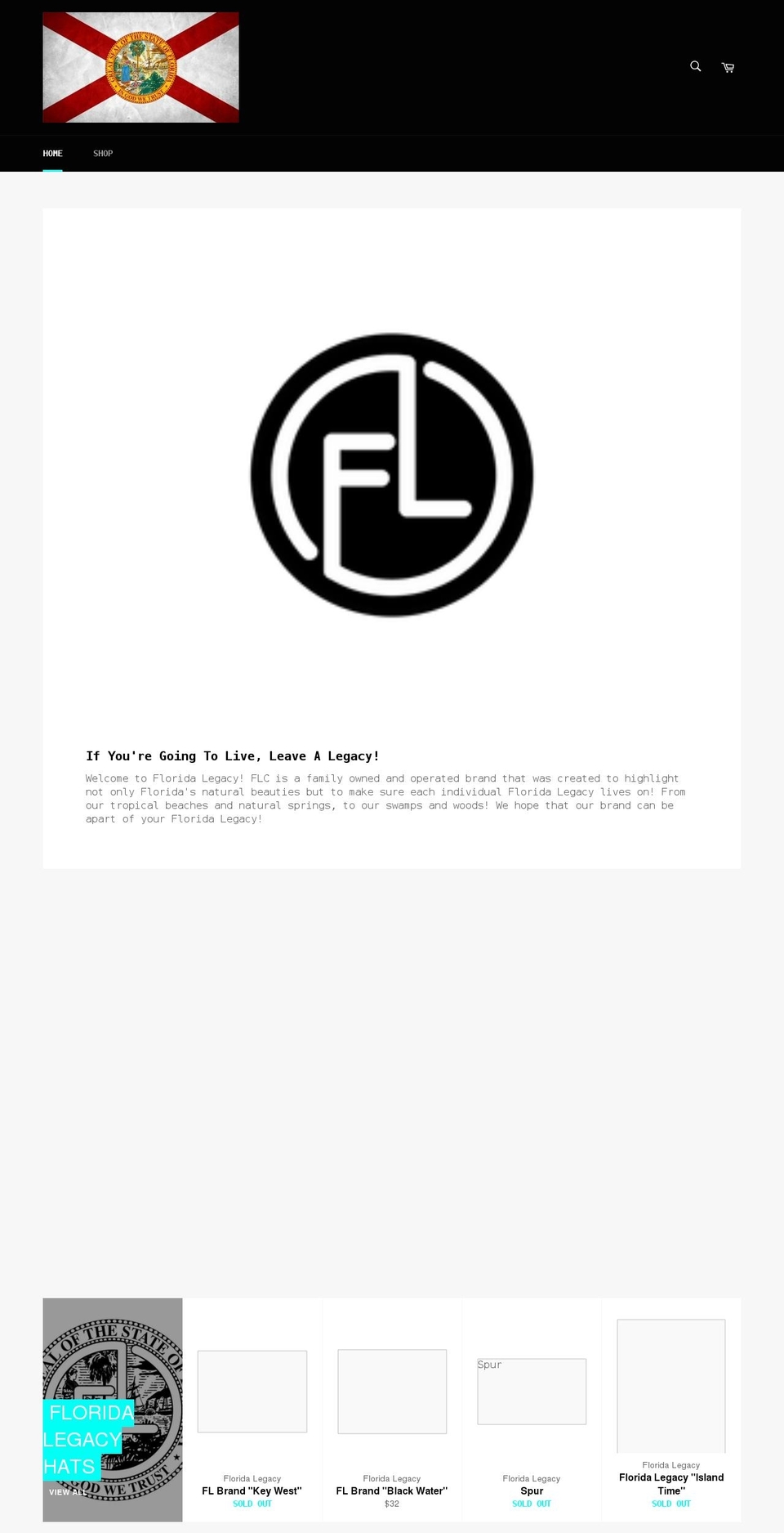 floridalegacycompany.com shopify website screenshot