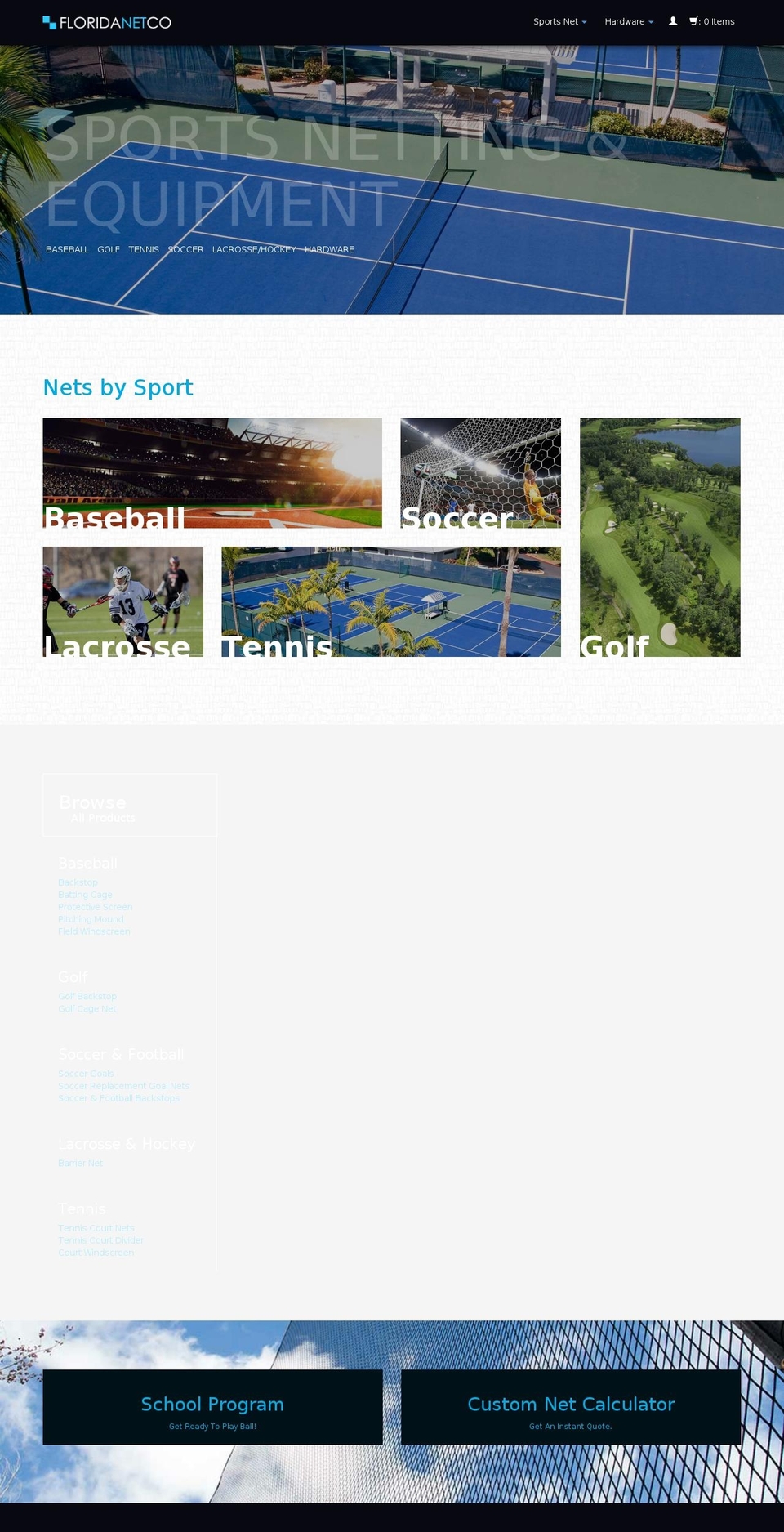 floridanetcompany.com shopify website screenshot