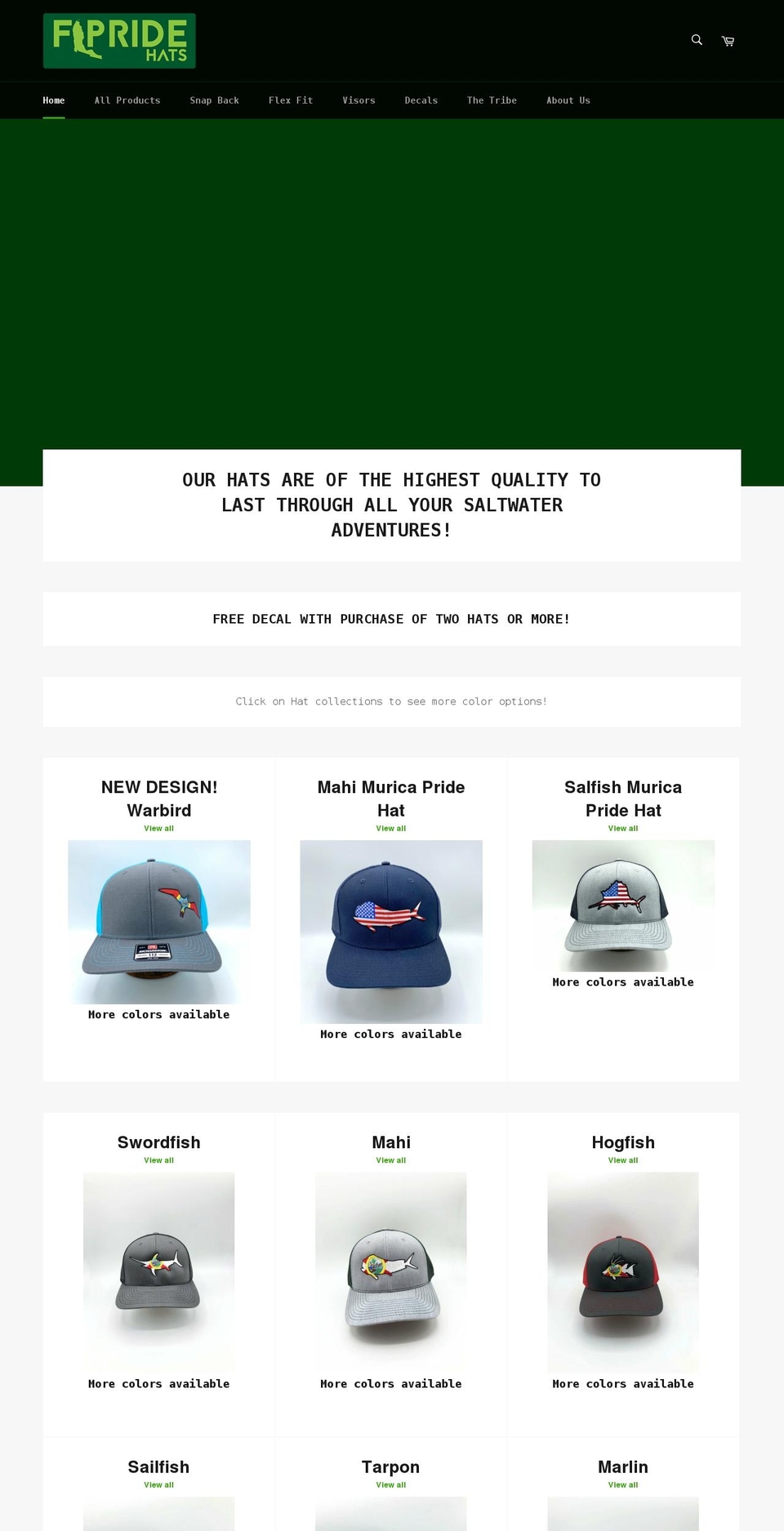 floridapridehats.com shopify website screenshot