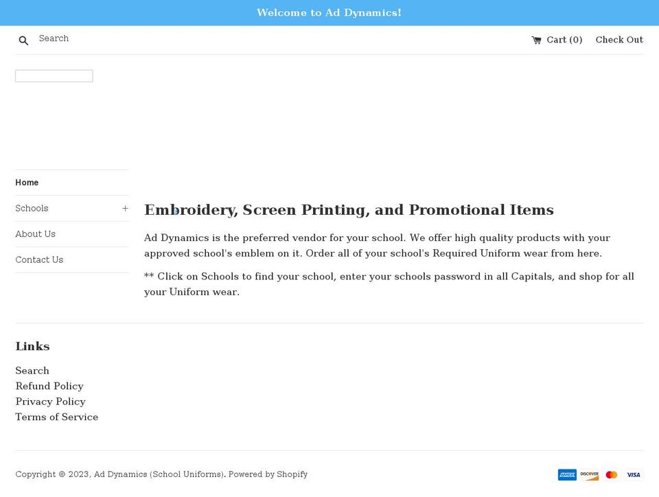 floridaschoolsoutfitter.com shopify website screenshot