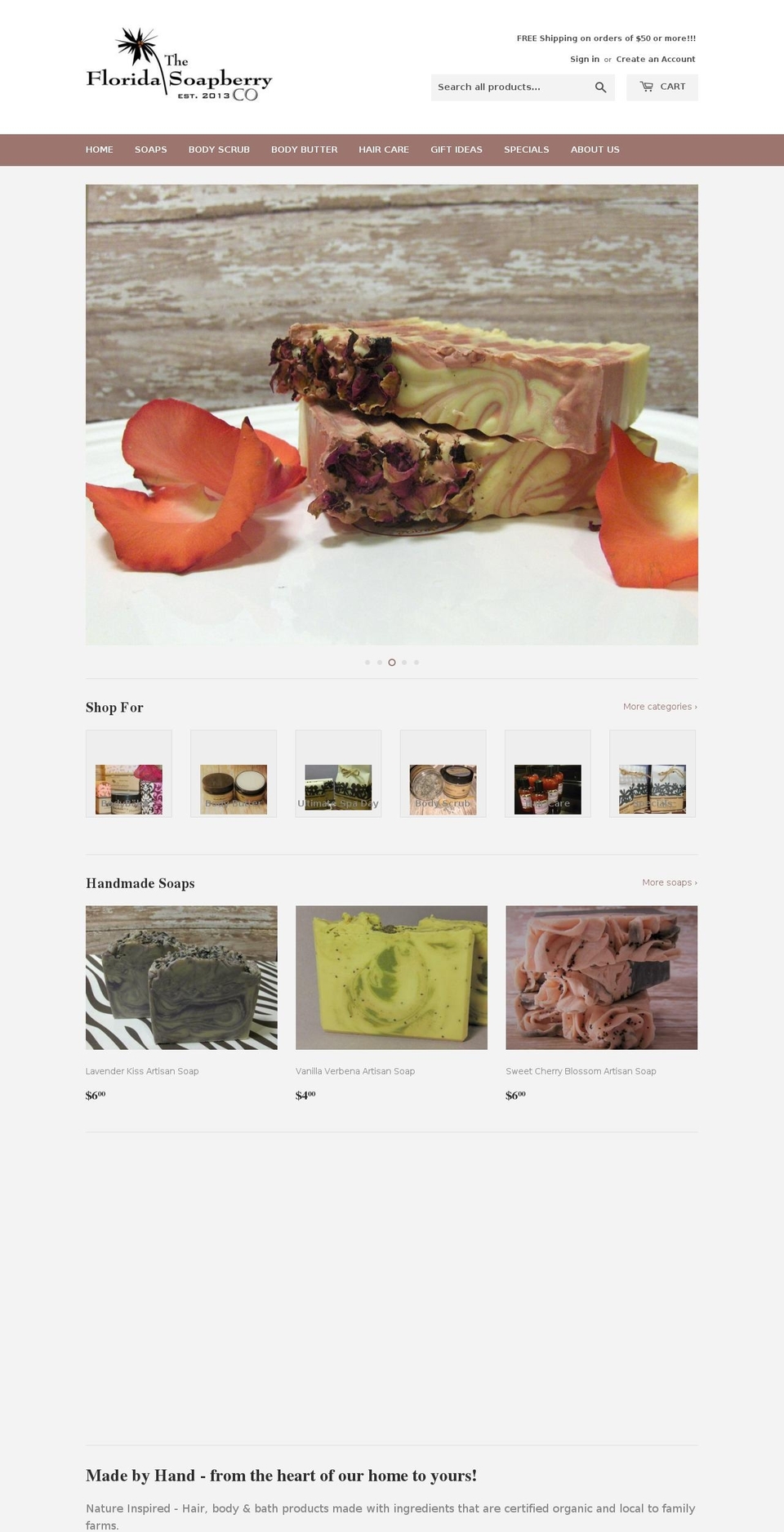 floridasoapberryco.com — Shopify storefront screenshot