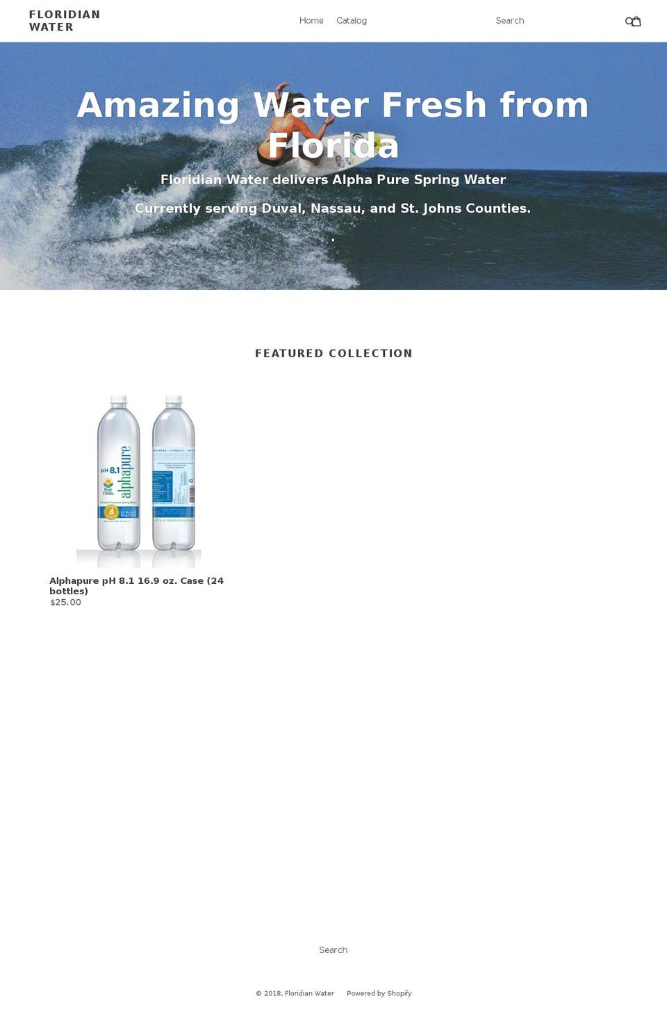 floridianwater.com — Shopify storefront screenshot