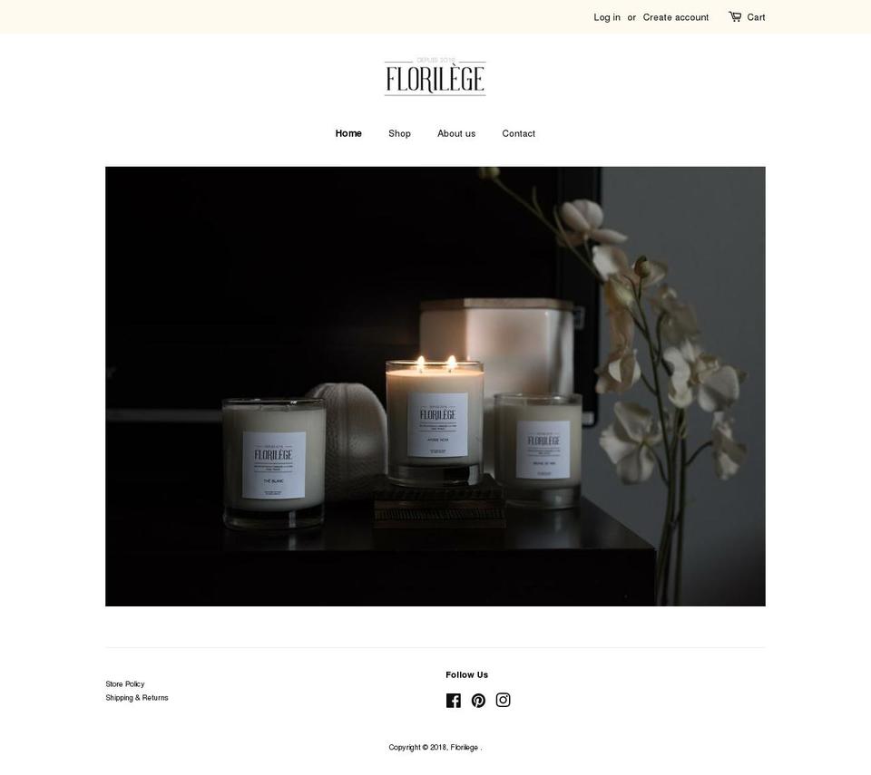 florilegeco.com shopify website screenshot