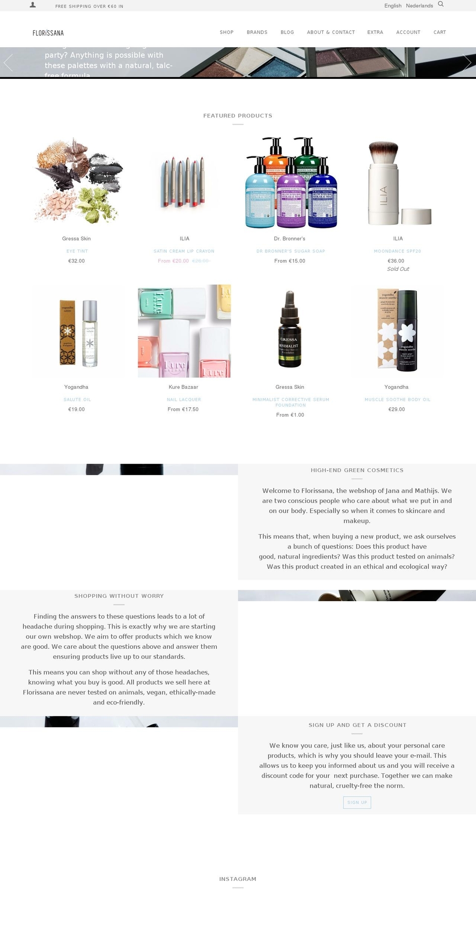 florissana.com — Shopify storefront screenshot