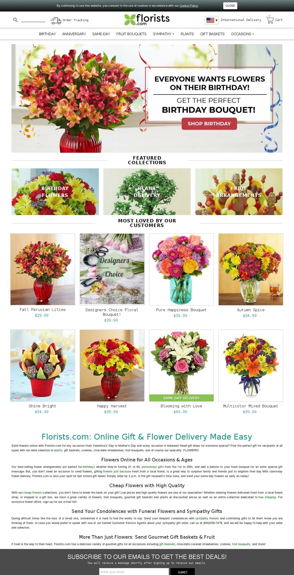 florist.florist shopify website screenshot