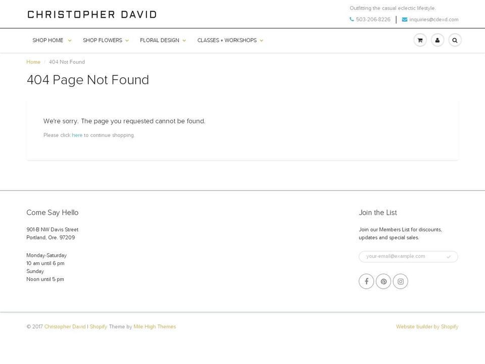 floristinportland.com shopify website screenshot