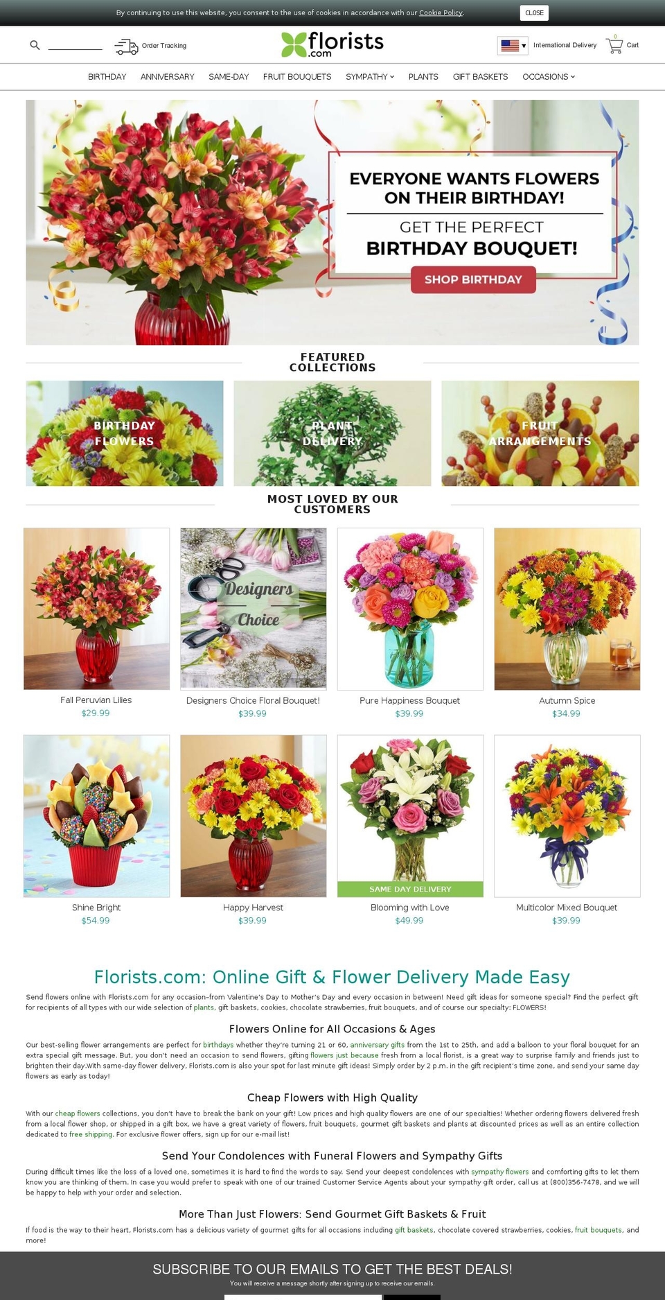 florists.promo shopify website screenshot
