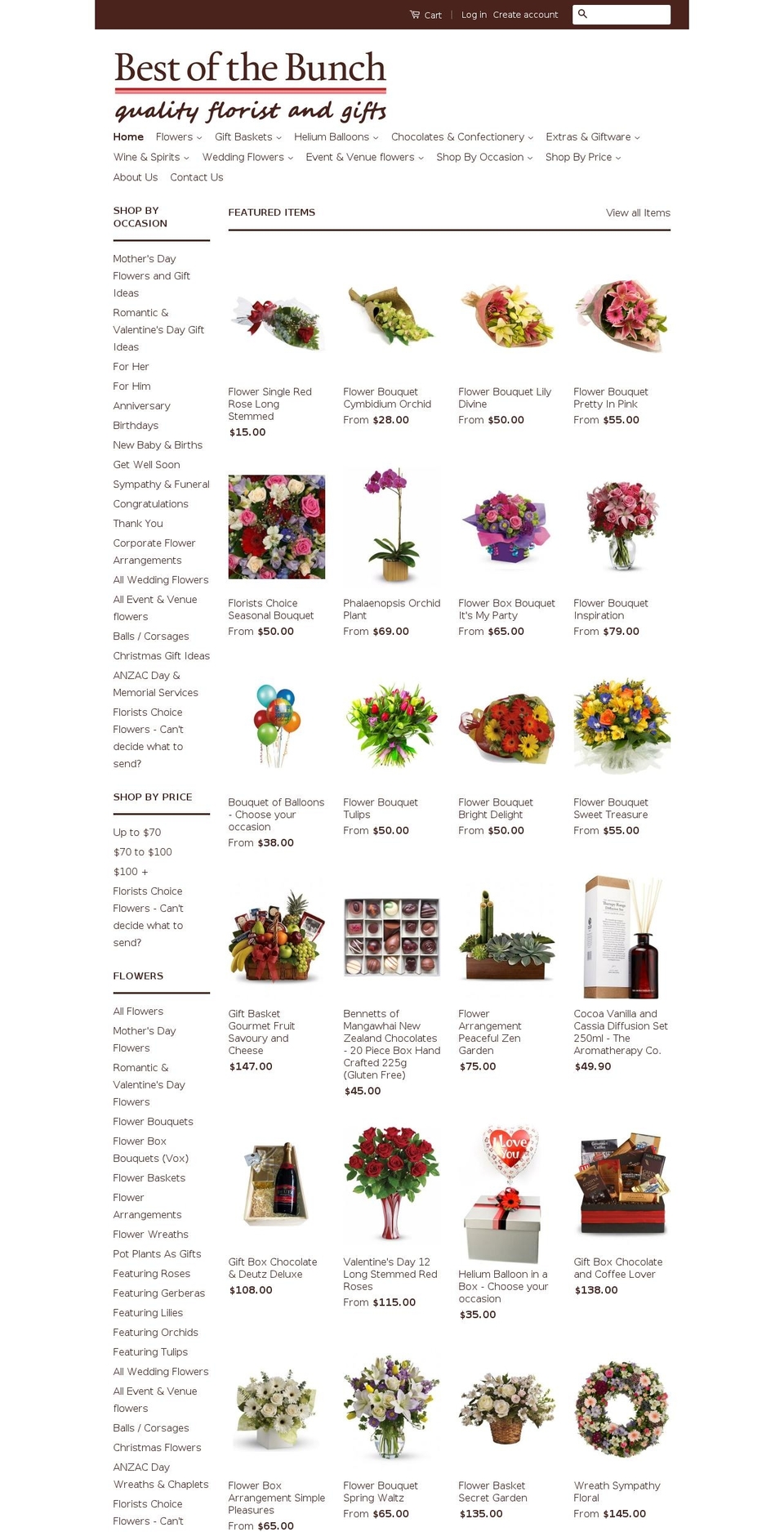 floristwellingtonflorist.com — Shopify storefront screenshot