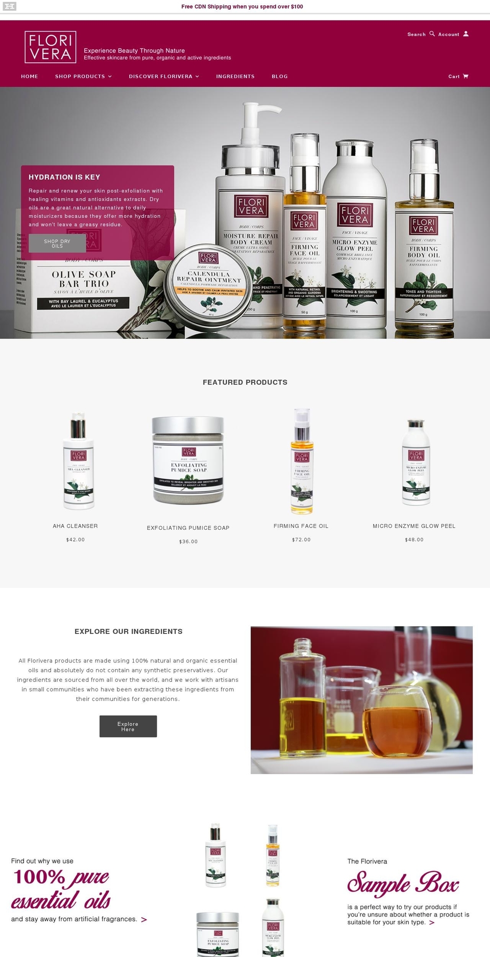 florivera.com shopify website screenshot