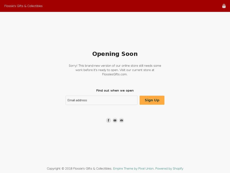flossiesgiftsandcollectibles.com — Shopify storefront screenshot