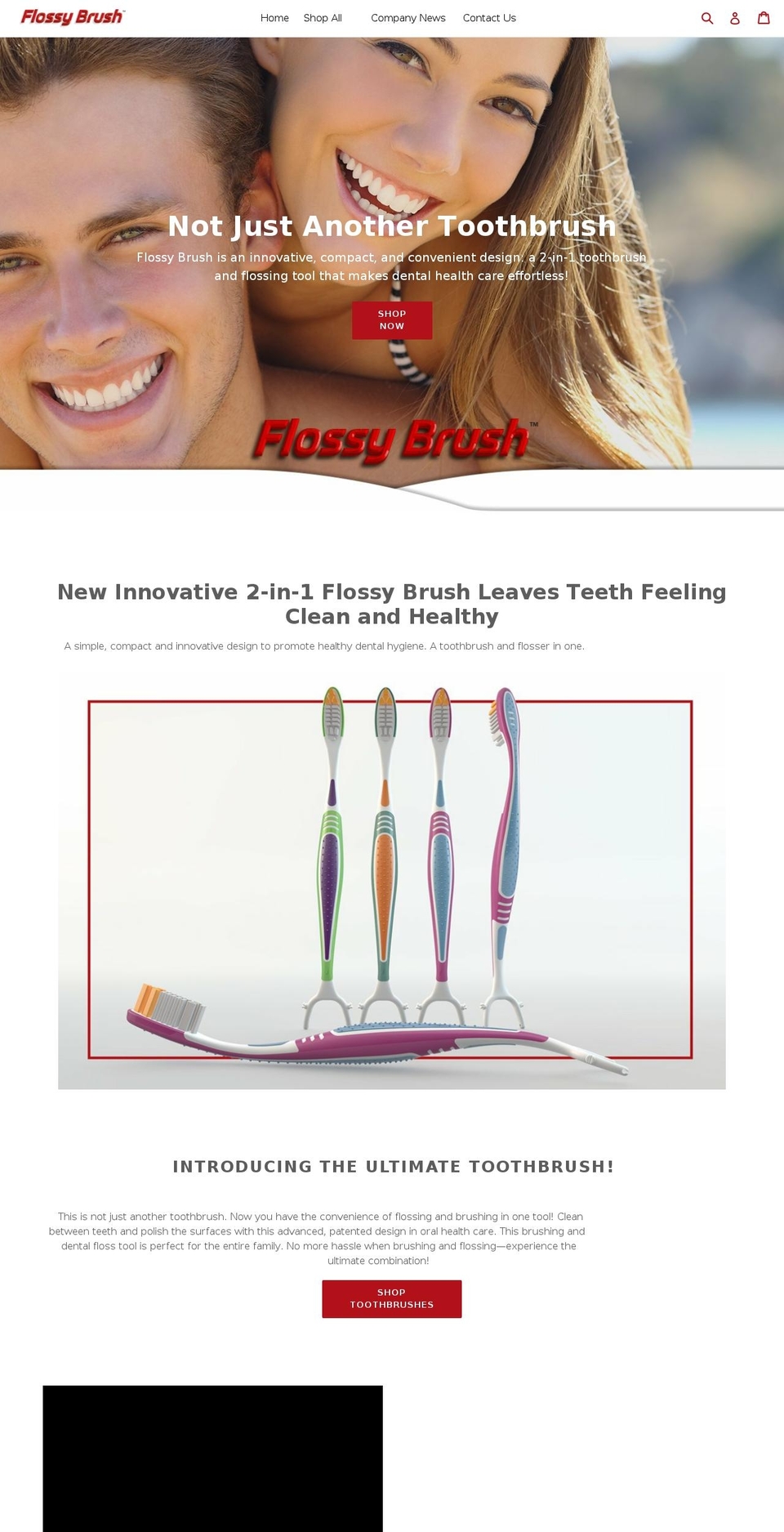 flossybrush.com shopify website screenshot
