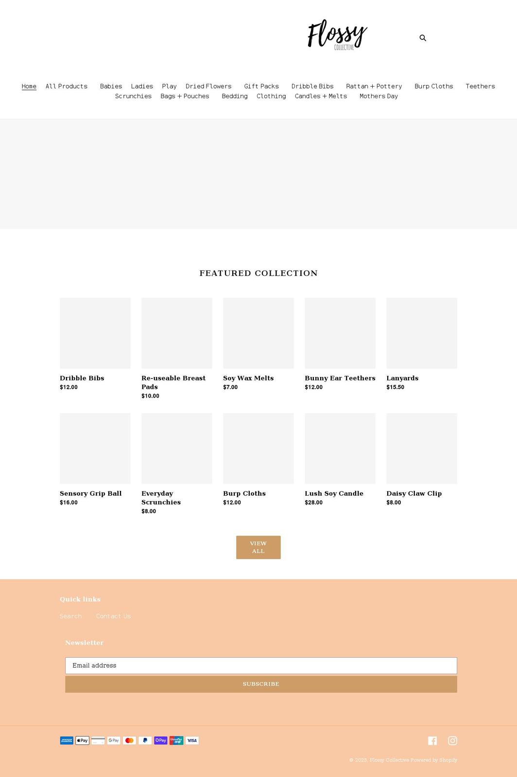 flossycollective.com shopify website screenshot