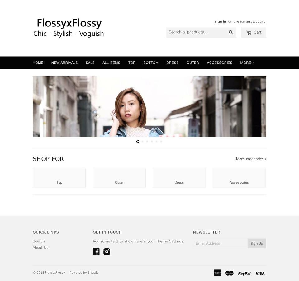 flossyxflossy.com — Shopify storefront screenshot