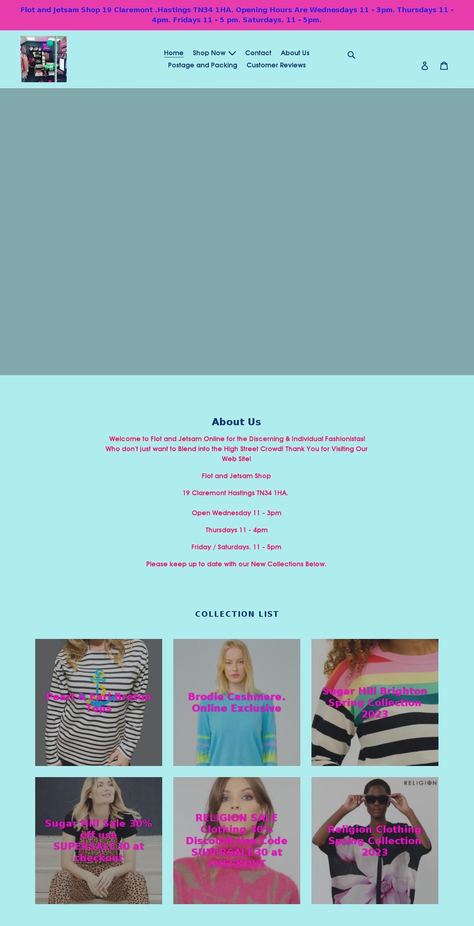 flotandjetsam.com shopify website screenshot