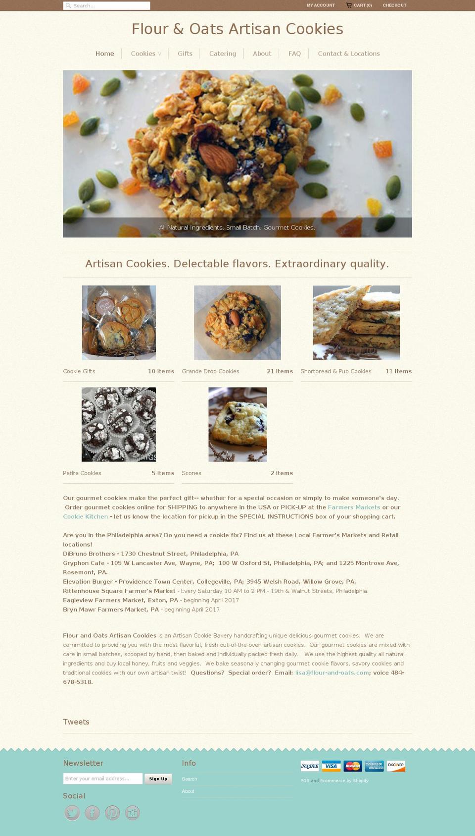 Andaman Shopify theme site example flour-and-oats.com