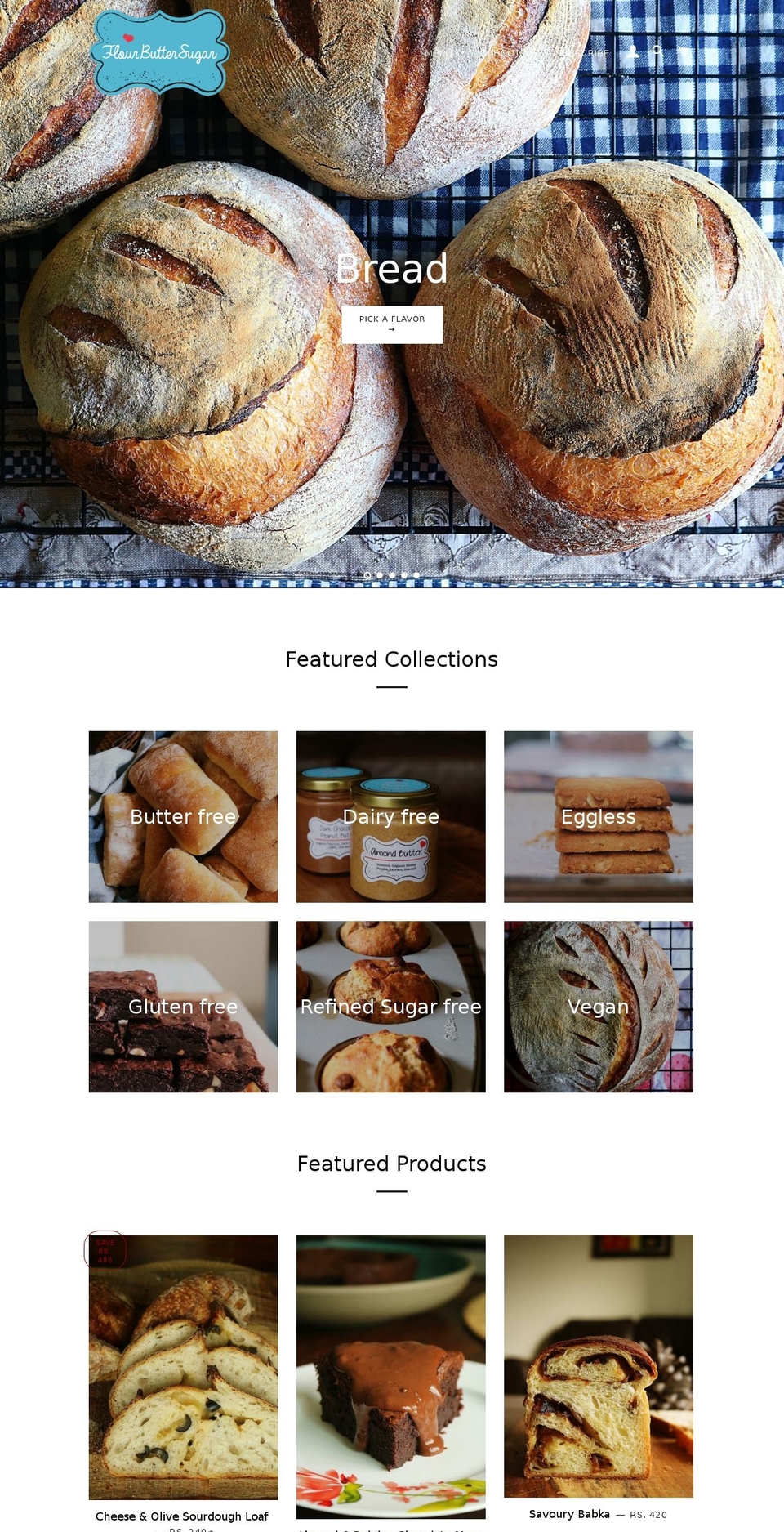 flourbuttersugar.com — Shopify storefront screenshot
